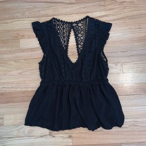 Forever 21 lace peplum top